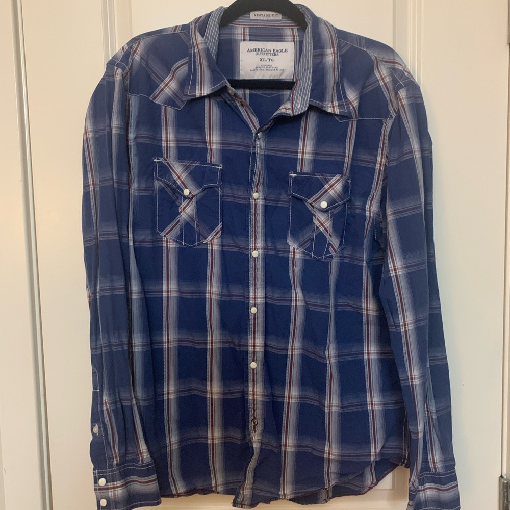 American eagle vintage slimfit buttonup men shirt xl